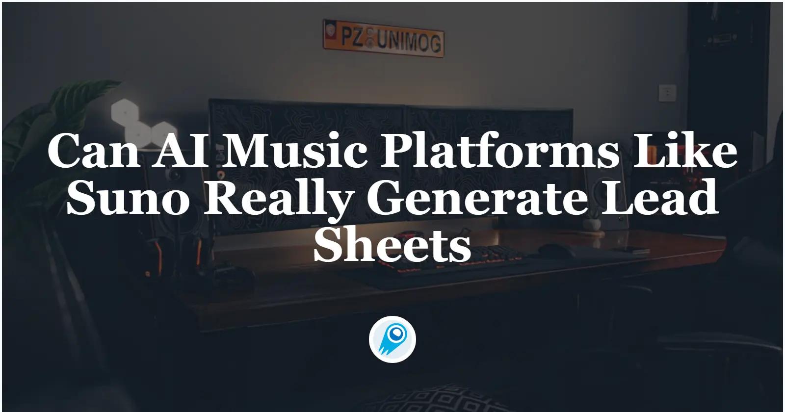 Can AI Music Platforms Like Suno Really Generate Usable Lead Sheets